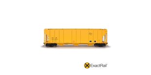 ExactRail Platinum HO Scale Pullman-Standard 4427 Covered Hopper, Milwaukee Road/1981 Repaint