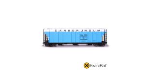 ExactRail Platinum HO Scale Pullman-Standard 4427 Covered Hopper, TLDX/Carborundum/1964 As Delivered