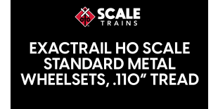 ExactRail HO Scale Standard Metal Wheelsets, .110" Tread