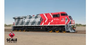 Rivet Counter HO Scale GE AC4400CW, Ferromex/Zebra