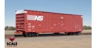 Operator HO Scale Trinity 60' 7500 8' Double-Plug-Door High-Cube Boxcar, Norfolk Southern/Thoroughbred