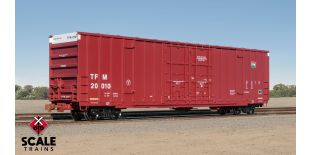Operator HO Scale Trinity 60' 7500 8' Double-Plug-Door High-Cube Boxcar, Transportacion Ferroviaria Mexicana/TFM