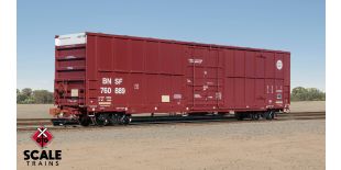 Rivet Counter HO Scale Trinity 60' 7500 12' Plug-Door High-Cube Boxcar, BNSF/Circle Cross Logo