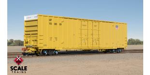 Rivet Counter HO Scale Trinity 60' 7500 8' Double-Plug-Door High-Cube Boxcar, Union Pacific/Anti-Vandalism Reporting Marks/Conspicuity Stripes