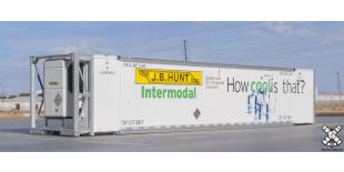 HO Scale CIMC 53’ Reefer Container With Sound, JB Hunt /How Cool Is That by ScaleTrains.com