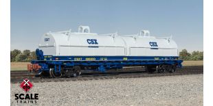 Rivet Counter N Scale Thrall 48' 2-Hood Coil Steel Car, CSX/White Hoods