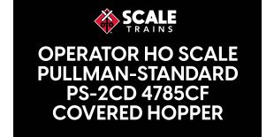 Operator HO Scale Pullman-Standard PS-2CD 4785cf Covered Hopper Detail Kit