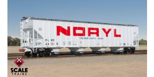 Rivet Counter HO Scale Pullman-Standard 5820 Covered Hopper, Noryl/PLWX/White/Large Red Lettering