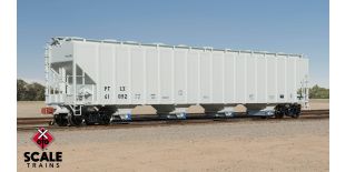 Rivet Counter HO Scale Pullman-Standard 5820 Covered Hopper, GE Rail Services/PTLX/Dark Gray/Patched