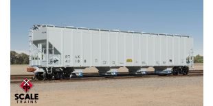 Rivet Counter HO Scale Pullman-Standard 5820 Covered Hopper, GE Rail Services/PTLX/Dark Gray