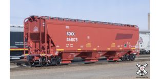 Rivet Counter HO Scale Gunderson 5188cf Covered Hopper, SOXX/ex-BNSF (R3) by ScaleTrains.com