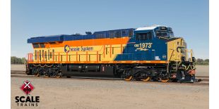 Rivet Counter HO Scale GE ES44AH, CSX/Heritage/Chessie System #1973
