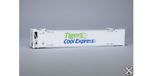 Operator HO Scale CIMC 53’ Reefer Container, Tiger Cool Express