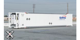 Operator HO Scale CIMC 53’ Reefer Container, Quicktrax/Blue & Red Logo