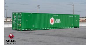 Operator N Scale CIMC 53’ Corrugated Dry Container, Hub Group with Roof Logo