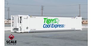 Operator HO Scale CIMC 53’ Reefer Container, Tiger Cool Express/TGXU