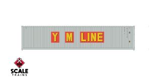 Operator HO Scale 40’ Modern Angled Container, Yang Ming/Original Logo