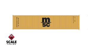 Operator HO Scale 40’ Modern Angled Container, MSC
