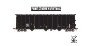 Rivet Counter HO Scale Thrall 5750 1980s Version Carbon Black Covered Hopper, Cabot/No Logo by ScaleTrains.com