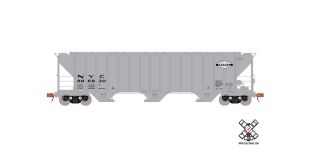 Rivet Counter HO Scale Pullman-Standard PS-2CD 4785cf Covered Hopper, New York Central/NYC by ScaleTrains.com