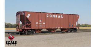 Rivet Counter HO Scale Pullman-Standard 4785 Covered Hopper, Conrail/Oxide Red