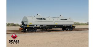  Rivet Counter HO Scale Thrall 48' 2-Hood Coil Steel Car, Norfolk & Western/NS Gray Hoods