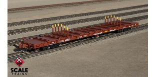 Rivet Counter N Scale BSC F68BH Finger Rack Flatcar, Trailer Train/Oxide Red/TTJX