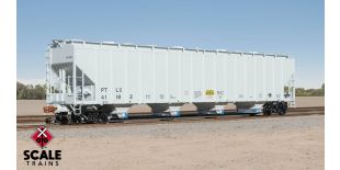 Rivet Counter HO Scale Pullman-Standard 5820 Covered Hopper, GE Rail Services/PTLX/Dark Gray