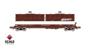 Rivet Counter N Scale Thrall 48' 2-Hood Coil Steel Car, BNSF/Wedge Hoods