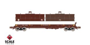 Rivet Counter N Scale Thrall 48' 2-Hood Coil Steel Car, BNSF/ATSF Hood and PC Hood