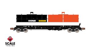 Rivet Counter N Scale Thrall 48' 2-Hood Coil Steel Car, Elgin Joliet & Eastern/Black Carbody/EJ&E Orange Hood and NS Black Hood