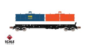 Rivet Counter N Scale Thrall 48' 2-Hood Coil Steel Car, Elgin Joliet & Eastern/Black Carbody/EJ&E Orange Hood and CSX Hood