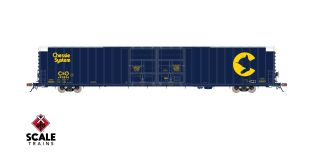 Rivet Counter HO Scale Thrall 86' High-Cube Double-Plug-Door Boxcar, Chessie System/CHSY