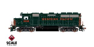 Rivet Counter HO Scale EMD GP40 Phase IIc, Western Pacific/Perlman Green/Without Front Pilot Stripes