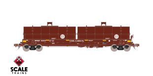 Rivet Counter HO Scale Thrall 2-Hood Coil Steel Car, BNSF/Circle-Cross Hoods