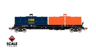 Rivet Counter HO Scale Thrall 2-Hood Coil Steel Car, Elgin Joliet & Eastern/EJ&E Orange & CSX Hoods