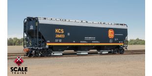 Rivet Counter HO Scale Gunderson 5188 Covered Hopper, Kansas City Southern/Belle