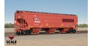 Rivet Counter HypoTypical HO Scale Gunderson 5188 Covered Hopper, AOKX/ex-BNSF Ribbed