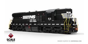Rivet Counter HO Scale EMD SD9M, Norfolk Southern/Thoroughbred/Ditch Lights