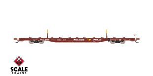 Rivet Counter HO Scale BSC F68BH Finger Rack Flatcar, Trailer Train/Oxide Red/As Delivered/TTJX