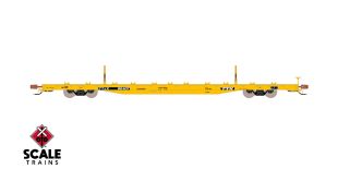 Rivet Counter HO Scale BSC F68BH Finger Rack Flatcar, TTX/Yellow Full Repaint/1991 Speed Logo
